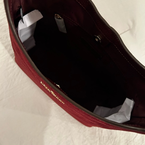Kate Spade Burgundy Suede Shoulder Bag - Picture 8 of 9